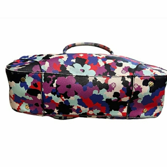 Tory Burch Robinson Floral Print Leather Handbag - Picture 6 of 13